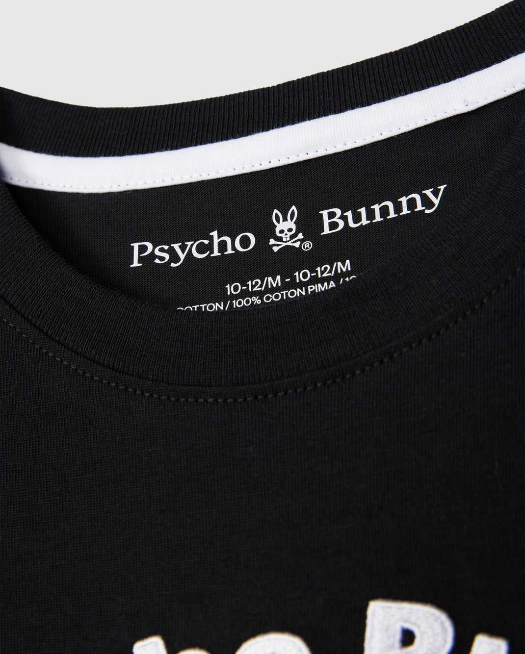 Polos Psycho Bunny Boston Graphic Tee Noir Enfant | YUM-96226213